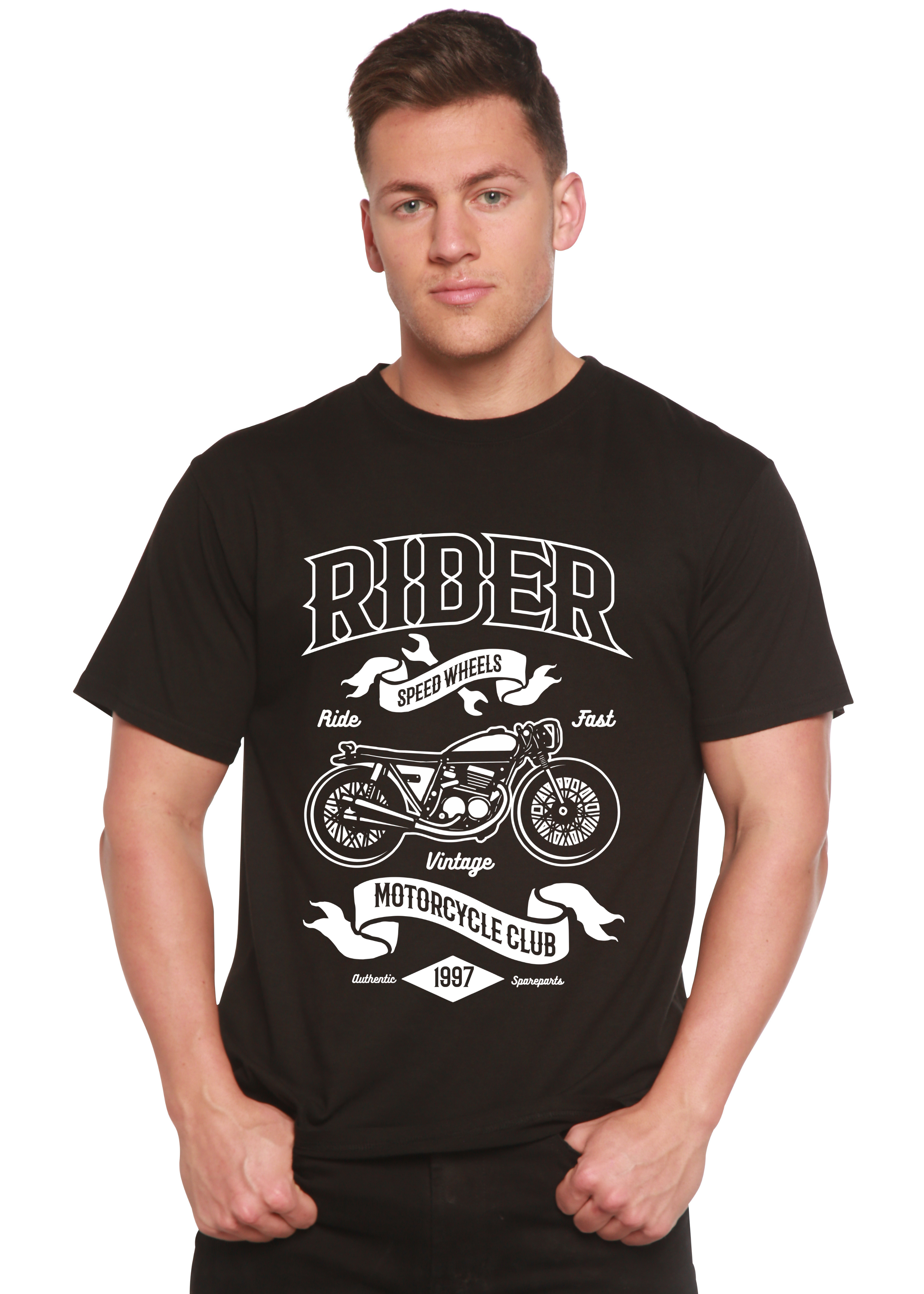 Rider Spun Bamboo® Men's Bamboo Viscose/Organic Cotton Short Sleeve Graphic T-Shirt Spun Bamboo
