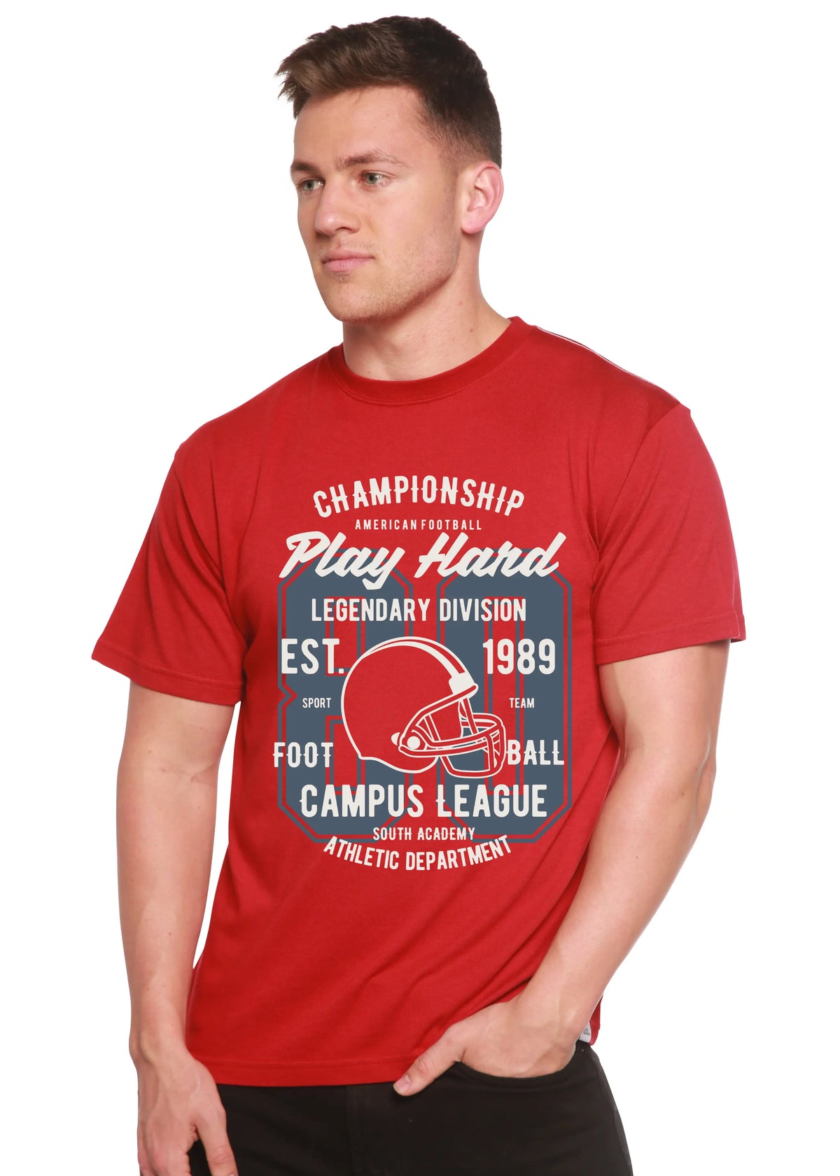 Play Hard Spun Bamboo® Men's Bamboo Viscose/Organic Cotton Short Sleeve Graphic T-Shirt Spun Bamboo