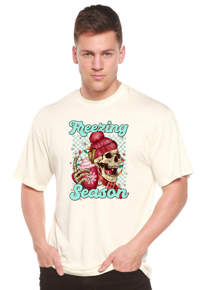 Freezing Season Unisex Bamboo Viscose/Organic Cotton Short Sleeve Graphic T-Shirt Spun Bamboo
