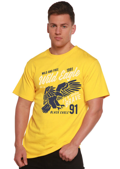 Wild Eagle Spun Bamboo® Men's Bamboo Viscose/Organic Cotton Short Sleeve Graphic T-Shirt Spun Bamboo