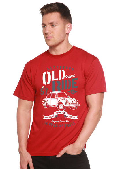 Old School Ride Spun Bamboo® Men's Bamboo Viscose/Organic Cotton Short Sleeve Graphic T-Shirt Spun Bamboo