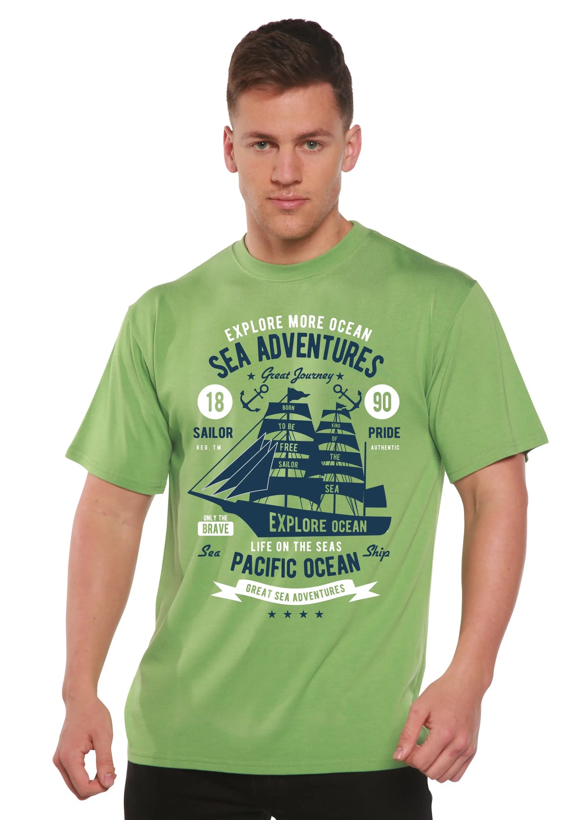 Sea Adventures Spun Bamboo® Men's Bamboo Viscose/Organic Cotton Short Sleeve Graphic T-Shirt Spun Bamboo