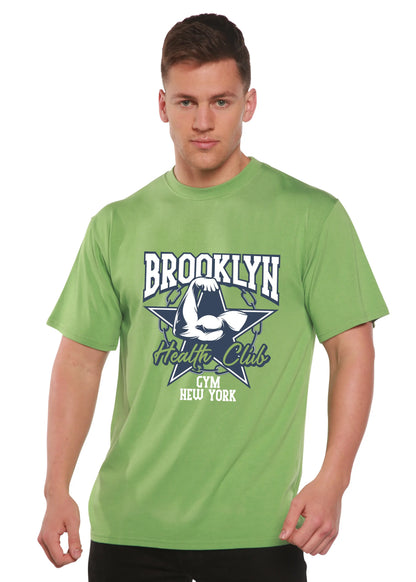 Brooklyn Health Club Men's Bamboo Viscose/Organic Cotton Short Sleeve Graphic T-Shirt Spun Bamboo