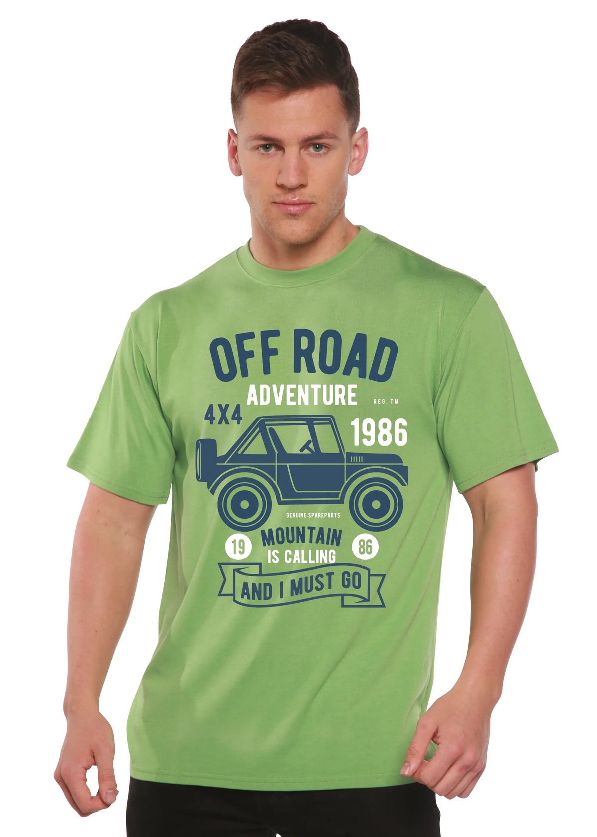 Off Road Adventure Spun Bamboo® Men's Bamboo Viscose/Organic Cotton Short Sleeve Graphic T-Shirt Spun Bamboo