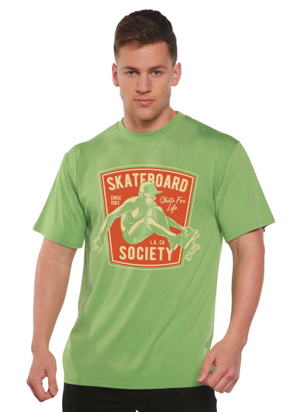 Skateboard Society Men's Bamboo Viscose/Organic Cotton Short Sleeve Graphic T-Shirt Spun Bamboo