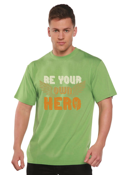 Be Your Own Hero Men's Bamboo Viscose/Organic Cotton Short Sleeve Graphic T-Shirt Spun Bamboo