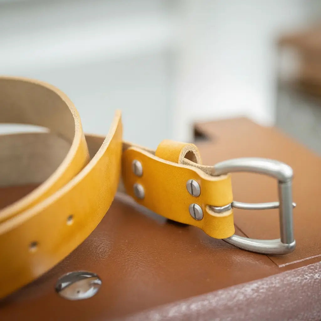 Men's Leather Belt - Saddle Tan Bull Sheath Leather
