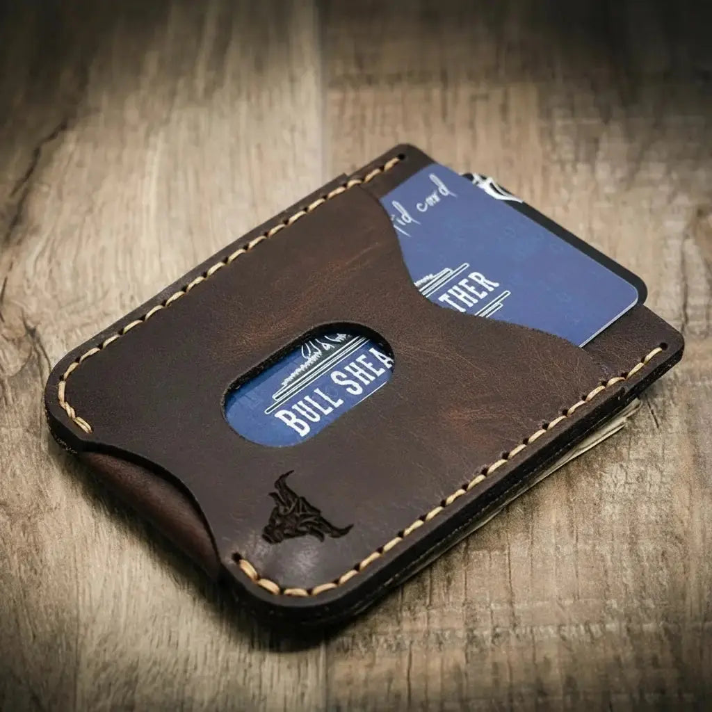 The Keller Money Clip Bull Sheath Leather