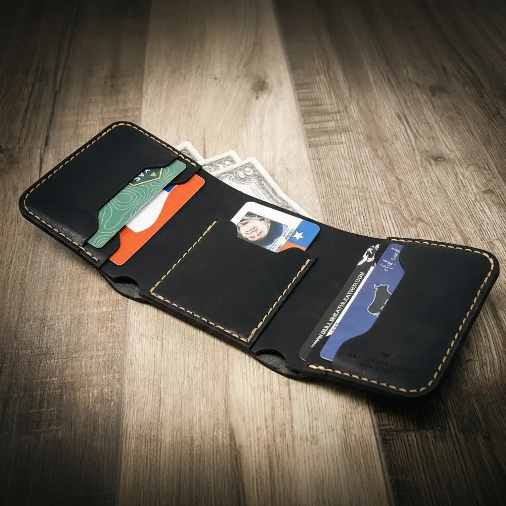 The Trinity Trifold Wallet Bull Sheath Leather