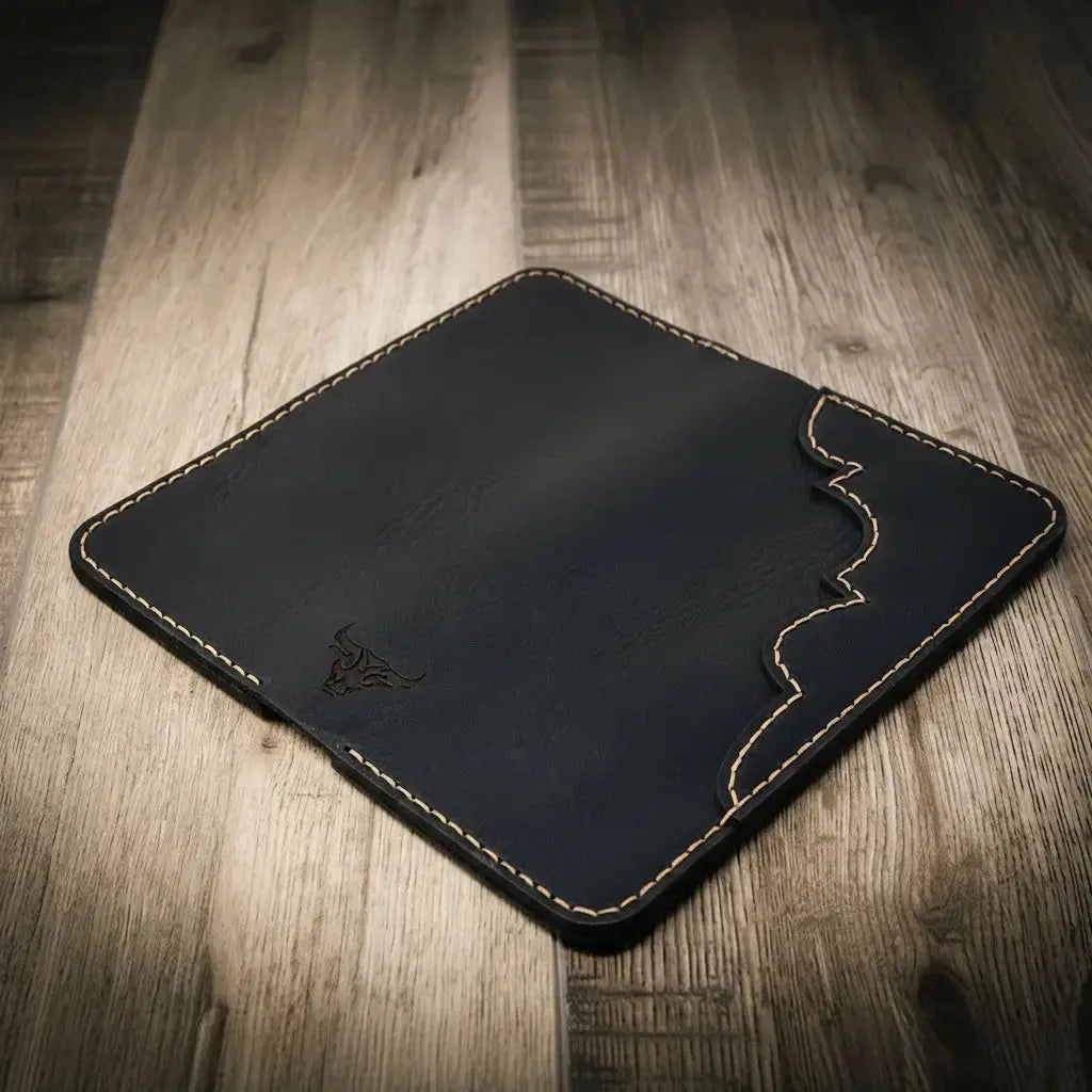 Western Long Wallet Bull Sheath Leather