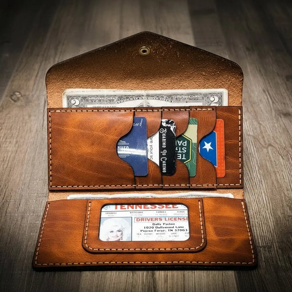 Sugar Land Clutch Wallet Bull Sheath Leather