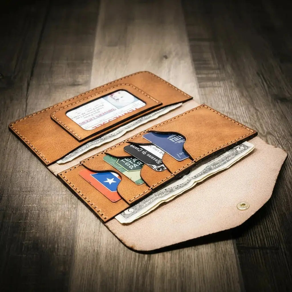 Sugar Land Clutch Wallet Bull Sheath Leather