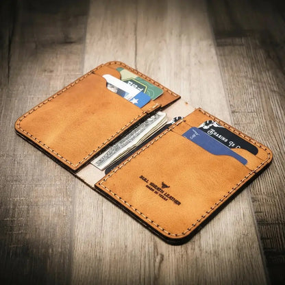Western Vertical Wallet Bull Sheath Leather