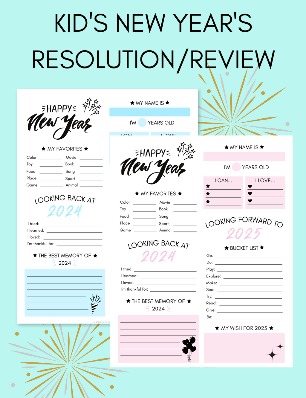 Kid's New Year's Resolution and Review Jessica Autumn