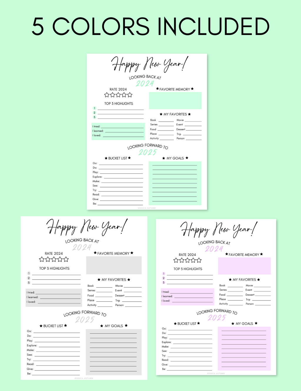 New Year's Resolution and Review Jessica Autumn