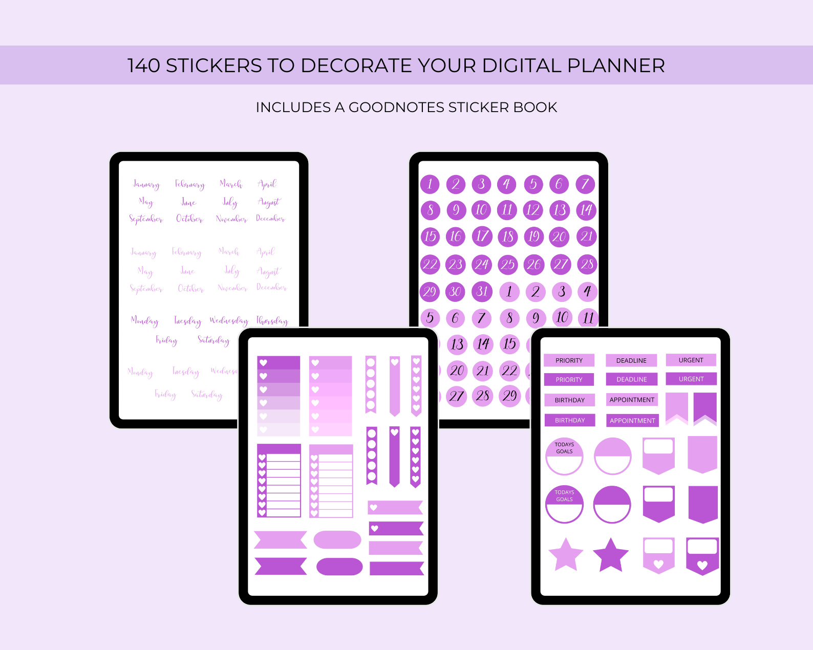 2026 Simply Elegant Digital Planner in Purple Jessica Autumn