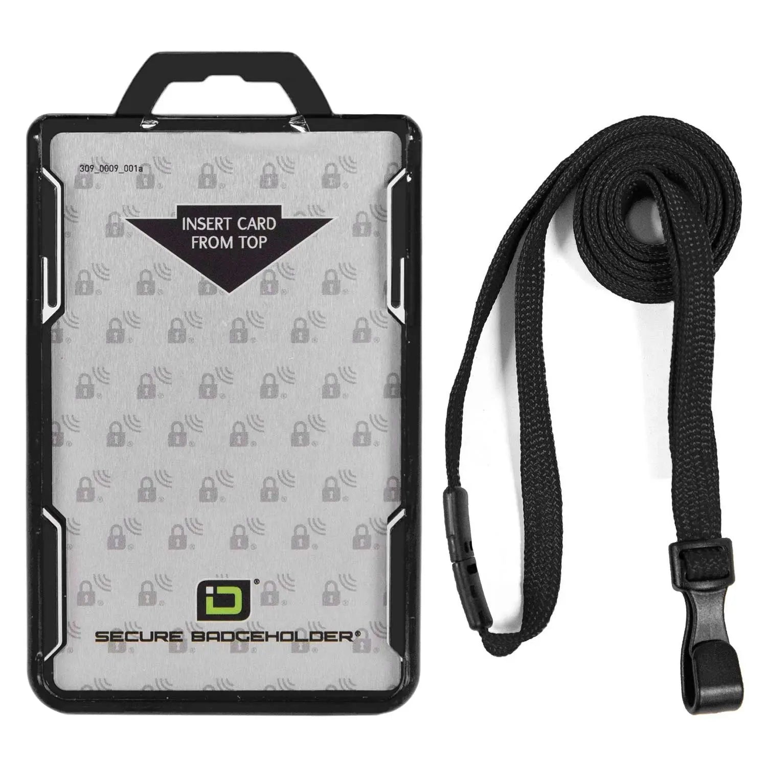 Secure Badge Holder Duolite ® Vertical 2 ID Card Holder, and Lanyard Bundle ID Stronghold