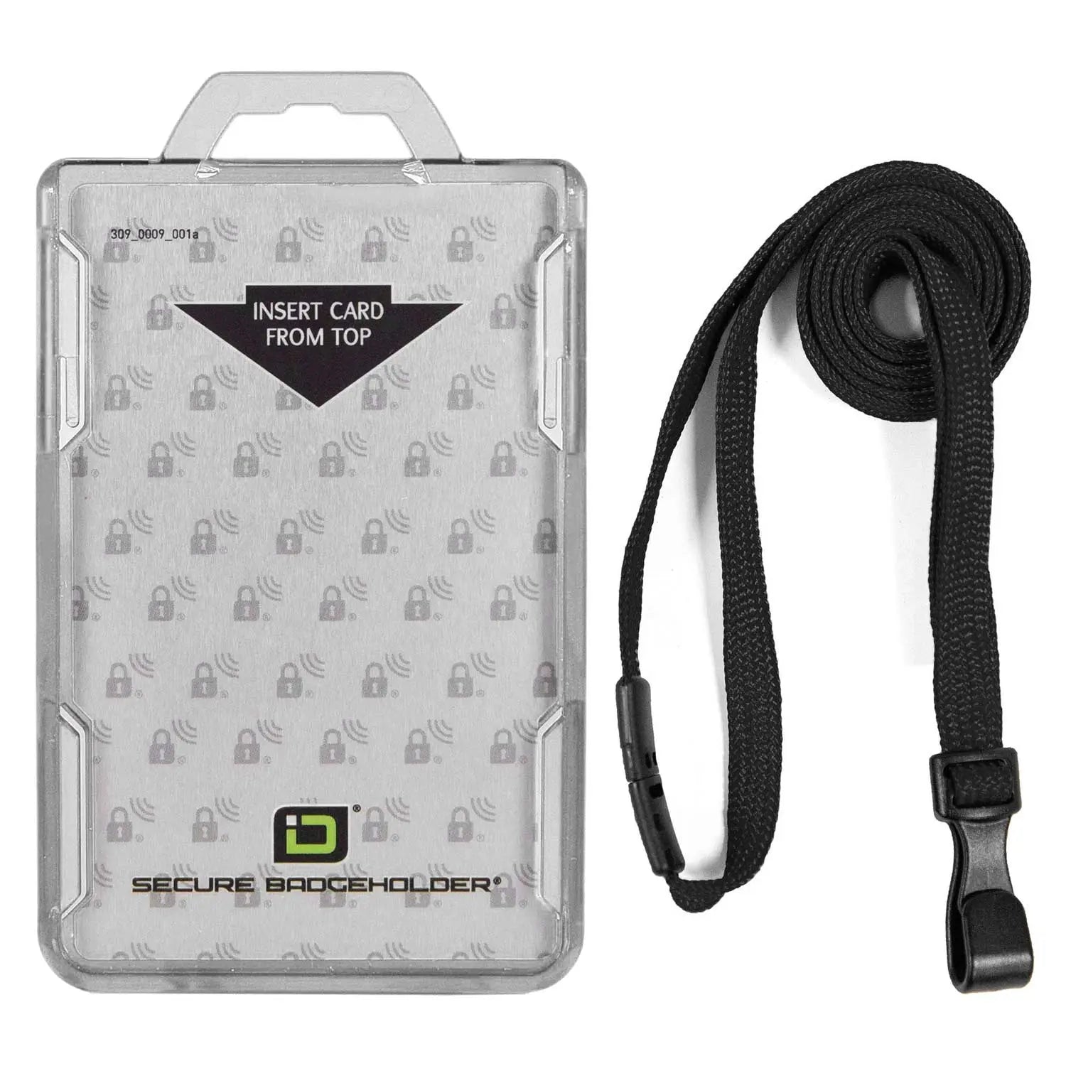 Secure Badge Holder Duolite ® Vertical 2 ID Card Holder, and Lanyard Bundle ID Stronghold