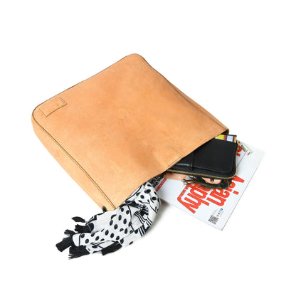 Serenity Everyday Crossbody Sling, Tan Classy Leather Bags