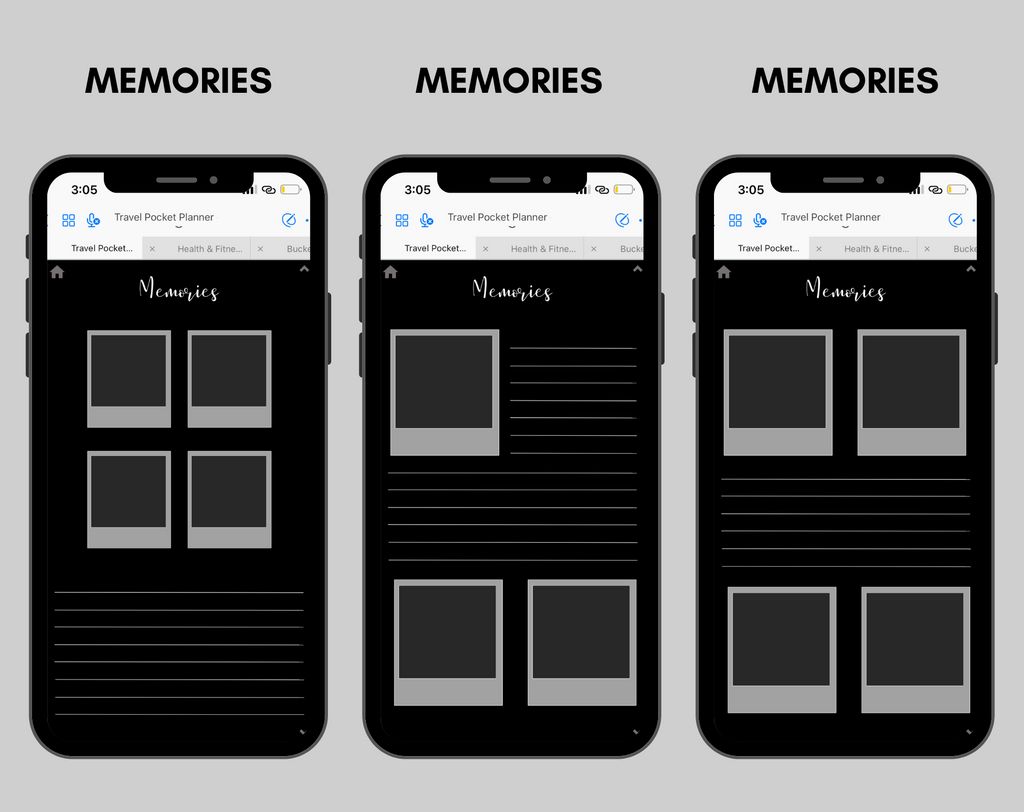 Digital Travel Phone Planner Dark Mode Jessica Autumn