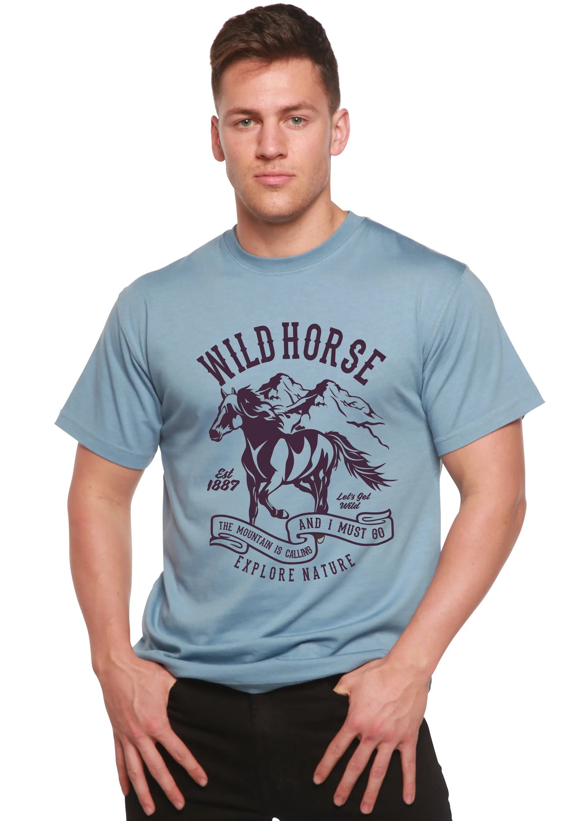 Wild Horse Spun Bamboo® Men's Bamboo Viscose/Organic Cotton Short Sleeve Graphic T-Shirt Spun Bamboo