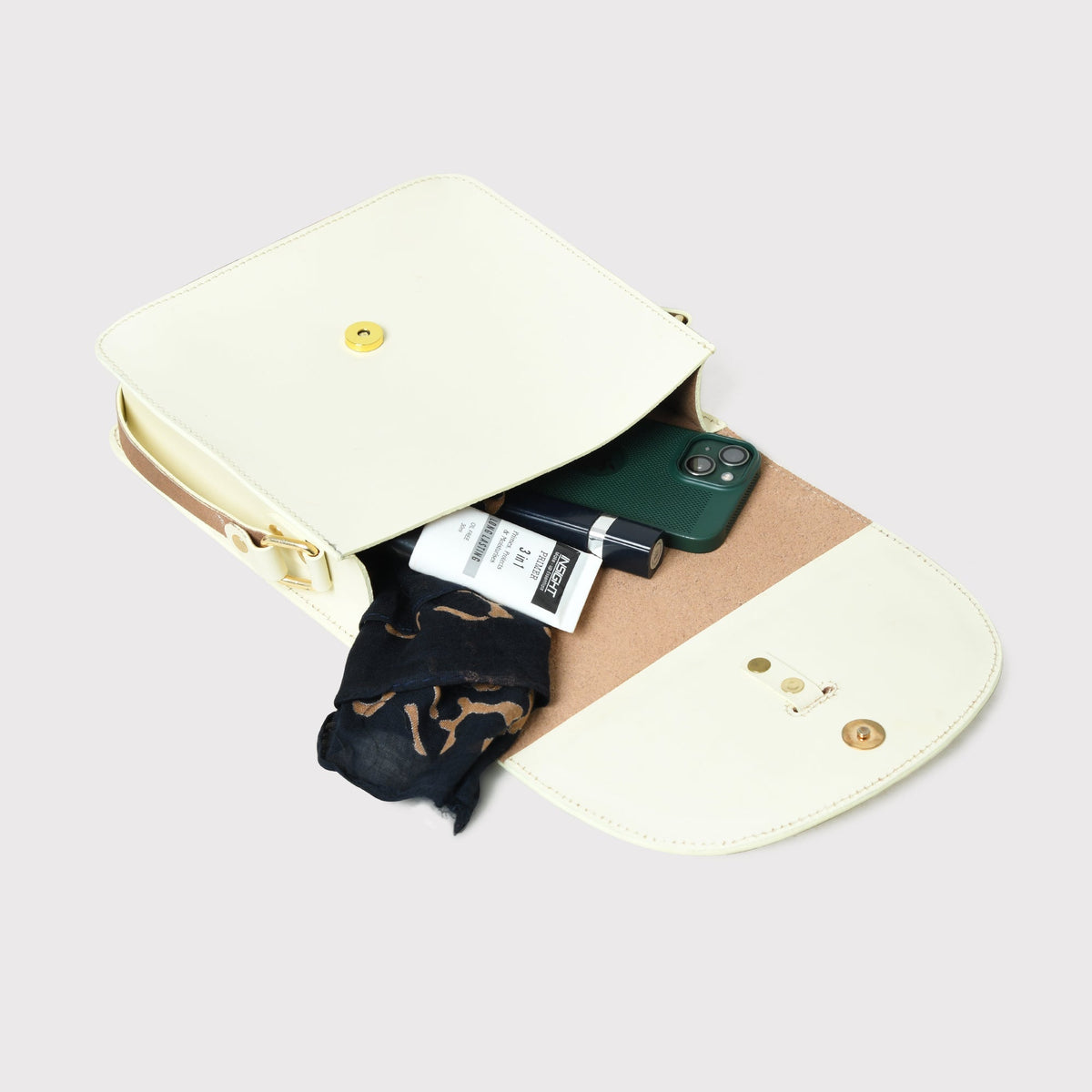 White Elegance Crossbody Sling Bag Classy Leather Bags