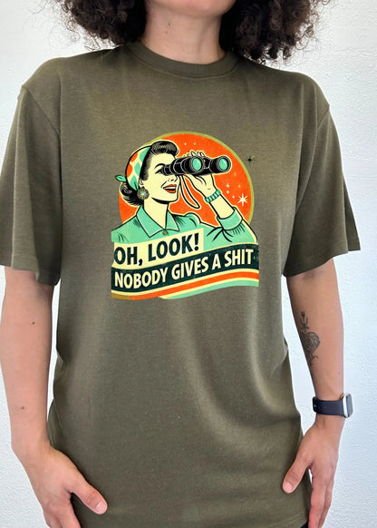 Funny Retro Woman Unisex Bamboo/Cotton Graphic T-Shirt Spun Bamboo