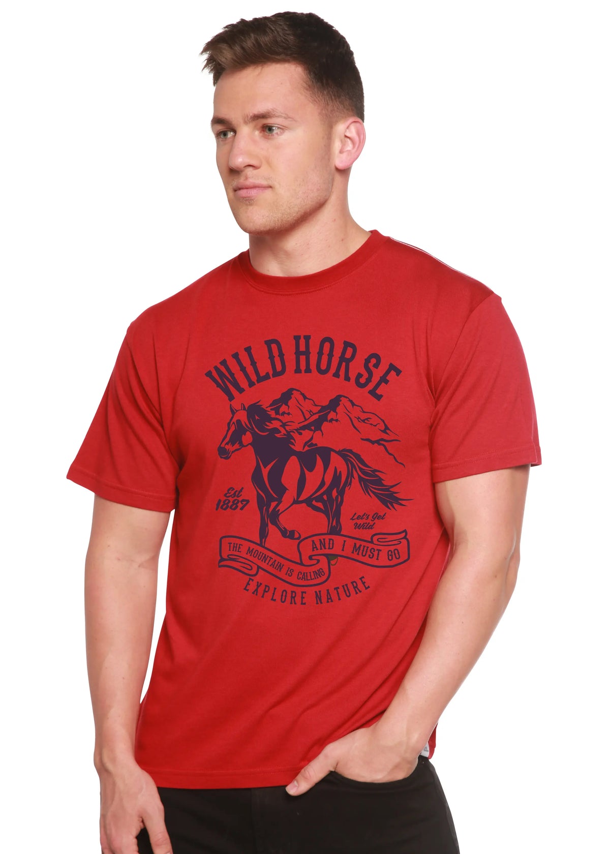 Wild Horse Spun Bamboo® Men's Bamboo Viscose/Organic Cotton Short Sleeve Graphic T-Shirt Spun Bamboo