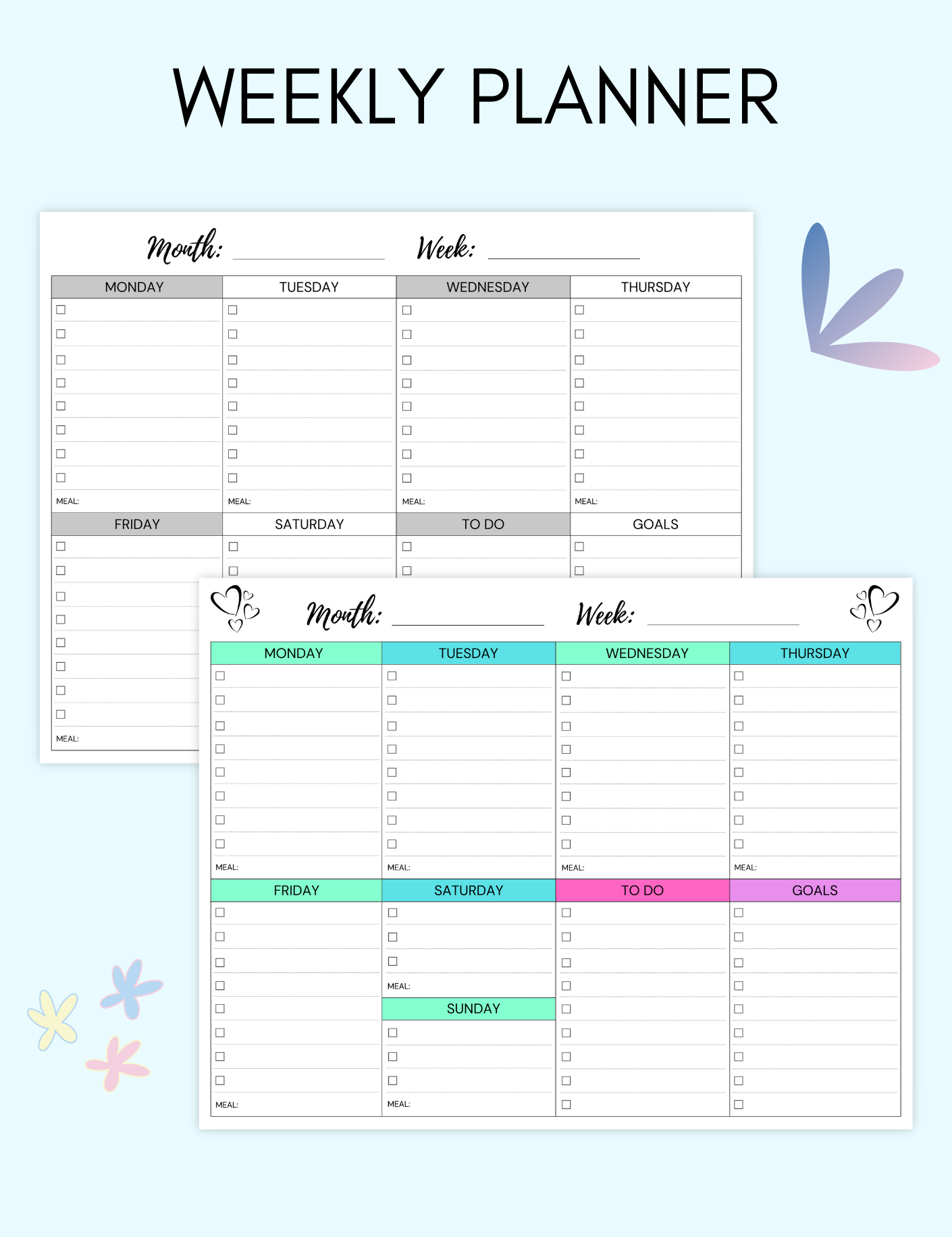 Weekly Planner Jessica Autumn