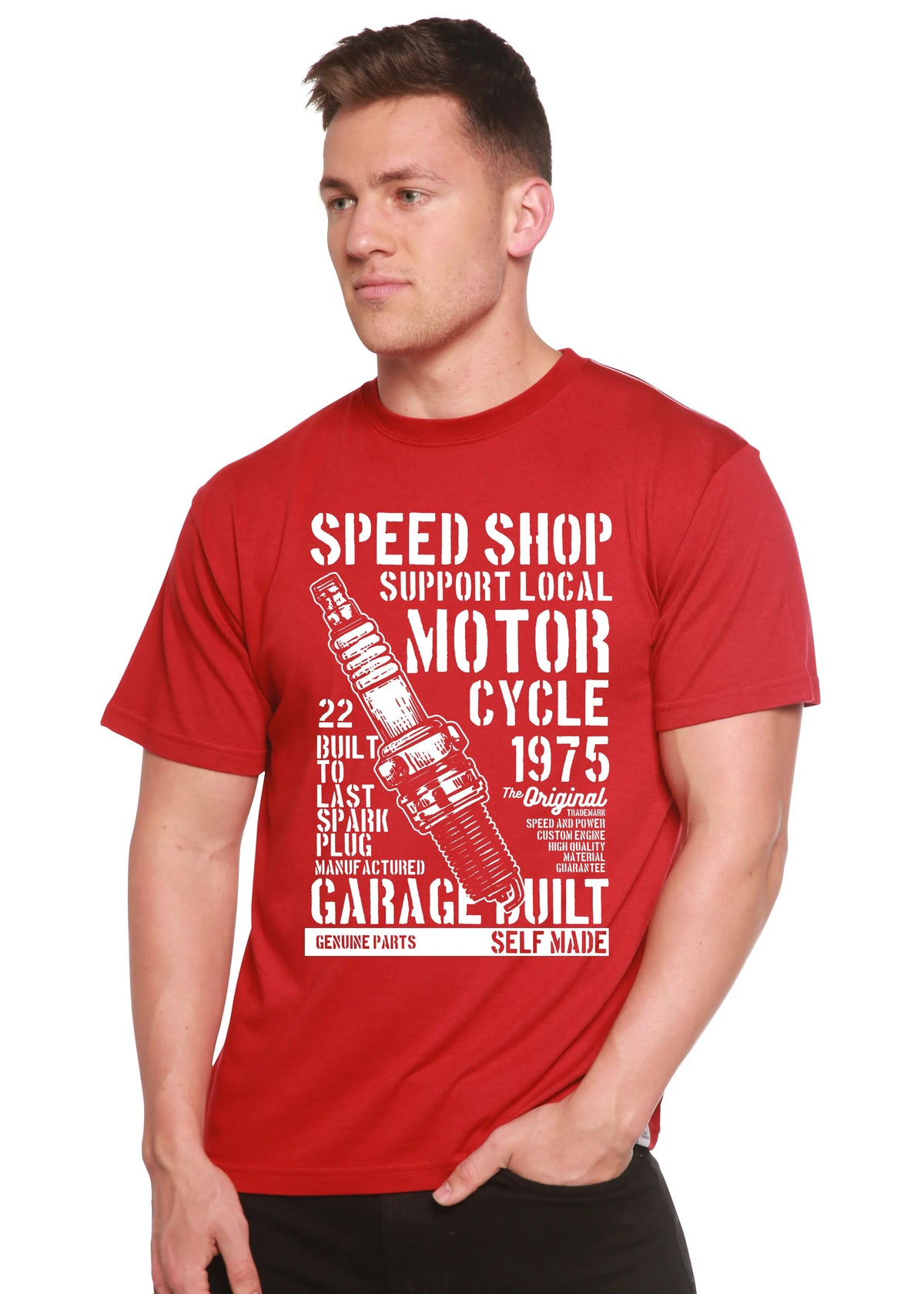 Spark Plug Spun Bamboo® Men's Bamboo Viscose/Organic Cotton Short Sleeve Graphic T-Shirt Spun Bamboo