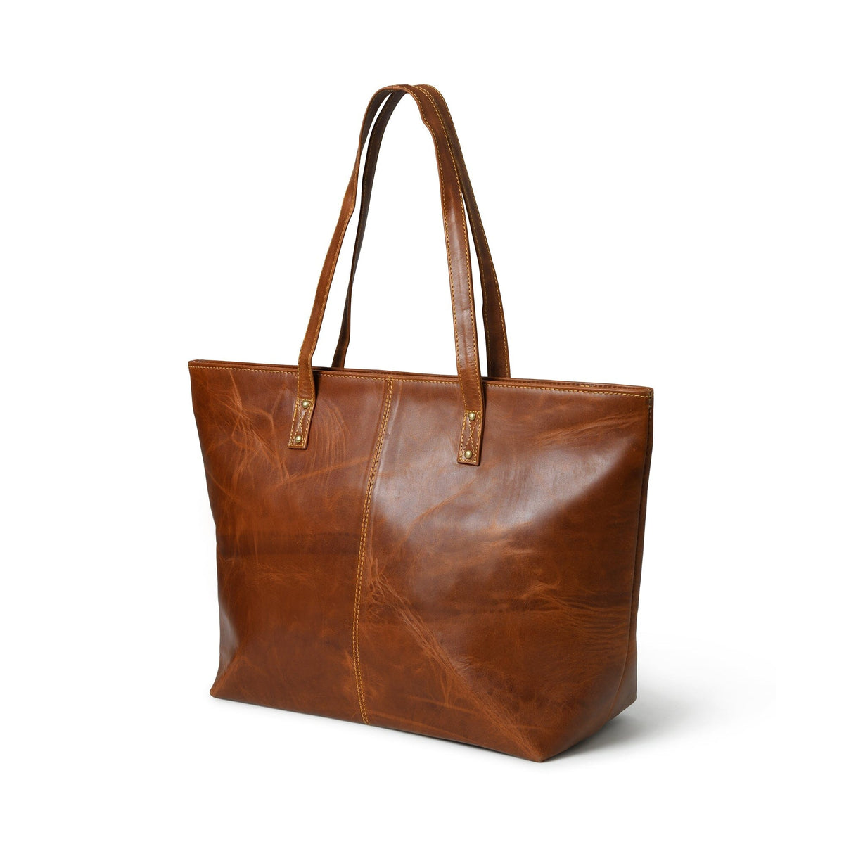 The Kim Tote Bag- Cocoa Brown Classy Leather Bags