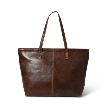 The Kim Tote Bag- Dark Brown Classy Leather Bags
