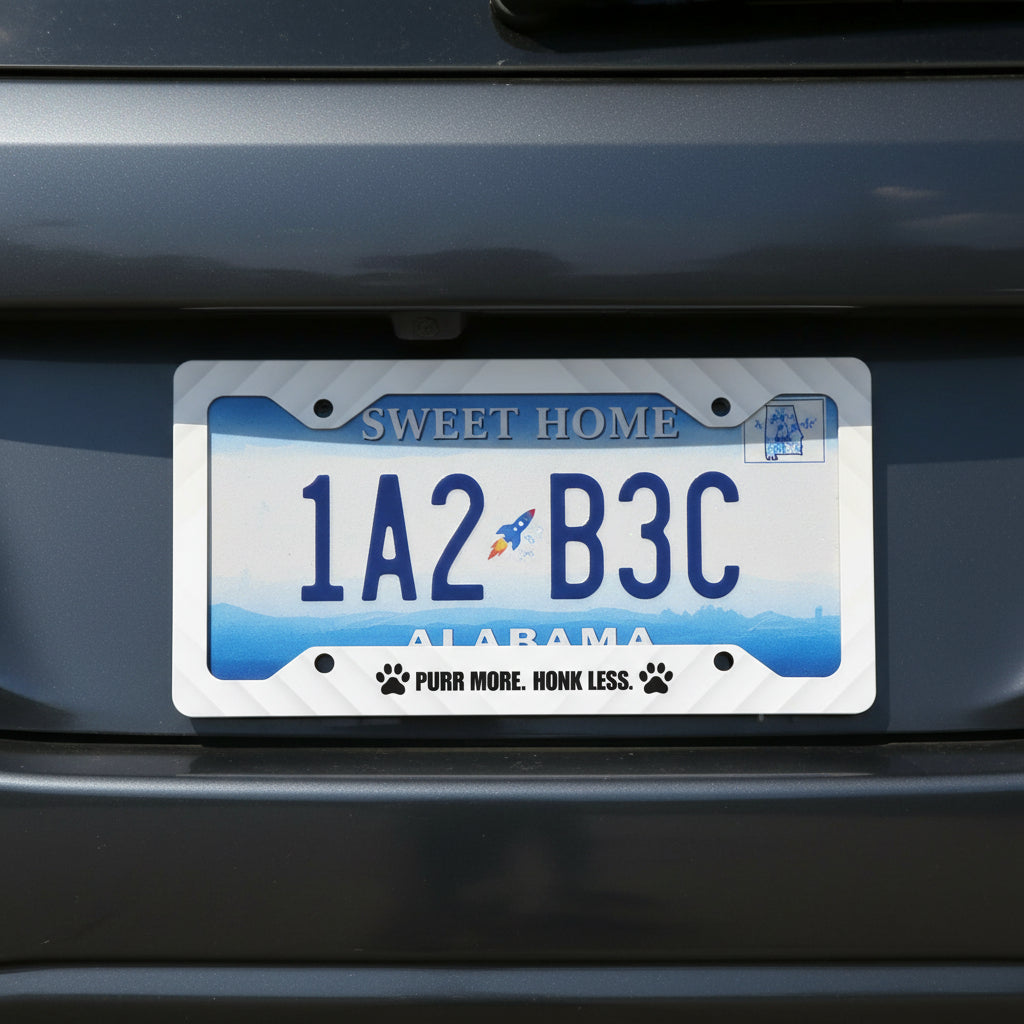 Purr More. Honk Less. – Cat Lover License Plate Frame EpiAl's Shop