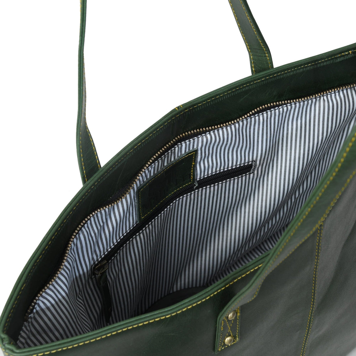 The Kim Tote Bag - Green Classy Leather Bags