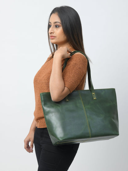 Kim & Blair Combo - Green Classy Leather Bags