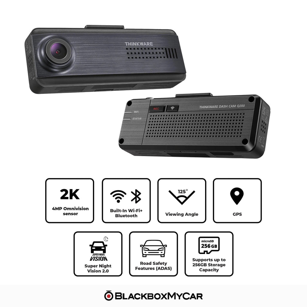 Thinkware Q200 2CH 2K QHD Front + 1080p Rear Dash Cam BlackboxMyCar