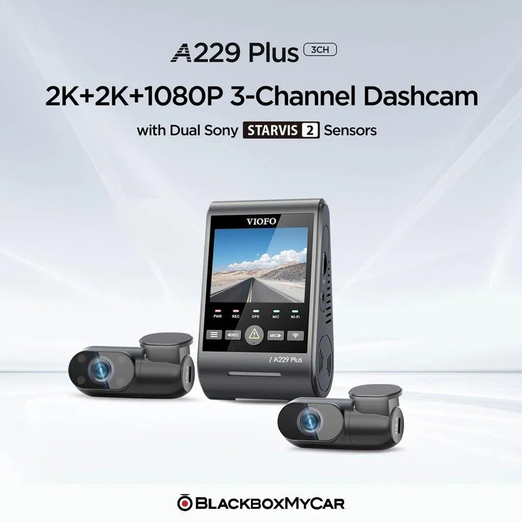 VIOFO A229 Plus 2K QHD 3-Channel Dash Cam BlackboxMyCar