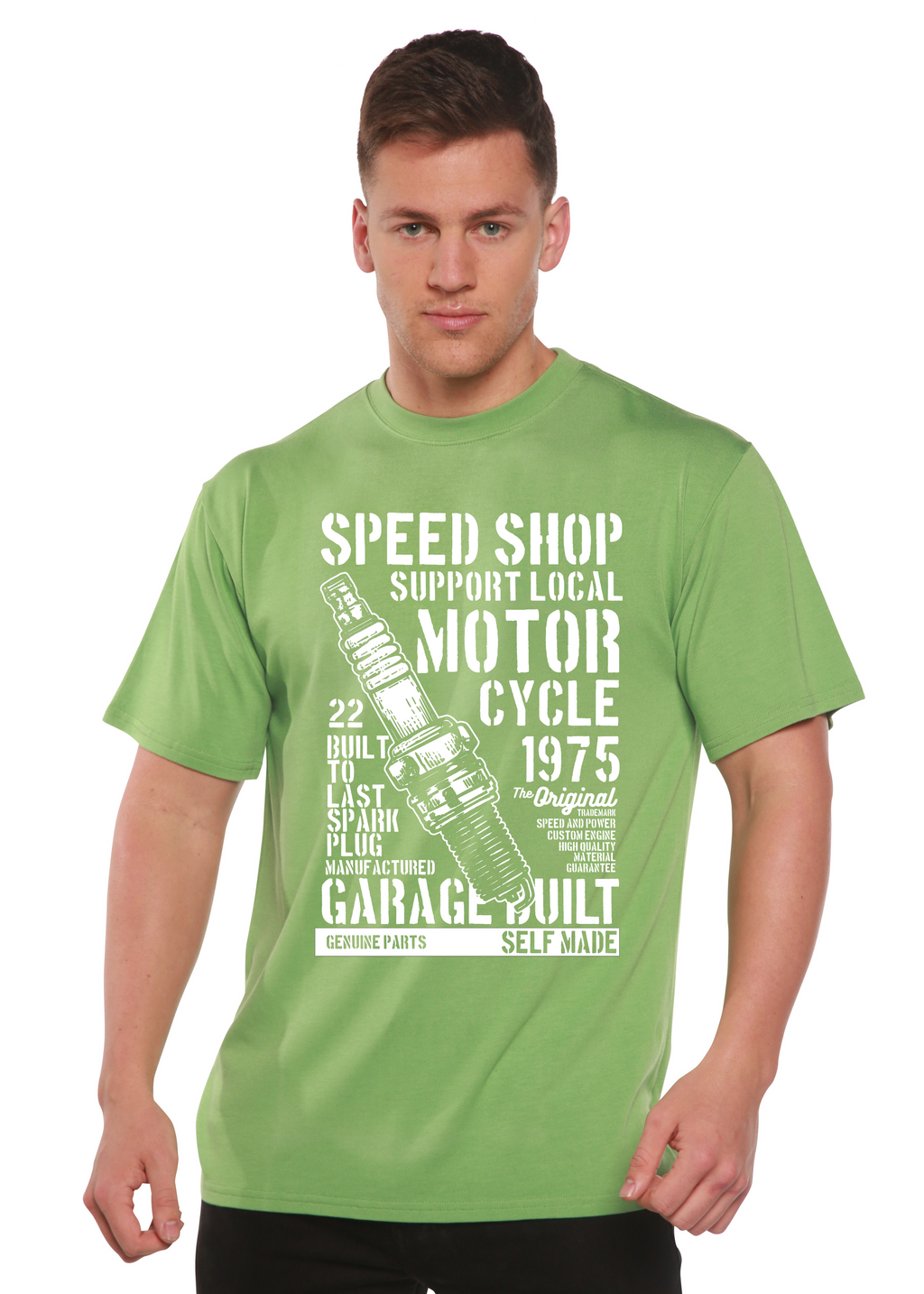 Spark Plug Spun Bamboo® Men's Bamboo Viscose/Organic Cotton Short Sleeve Graphic T-Shirt Spun Bamboo