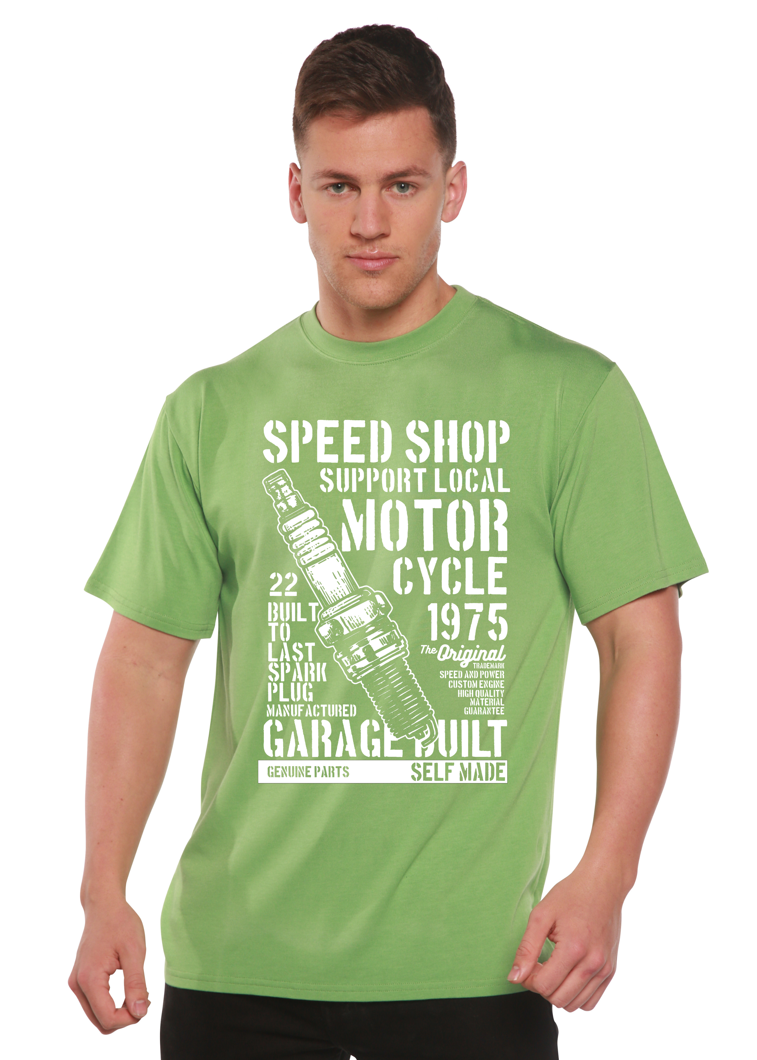 Spark Plug Spun Bamboo® Men's Bamboo Viscose/Organic Cotton Short Sleeve Graphic T-Shirt Spun Bamboo