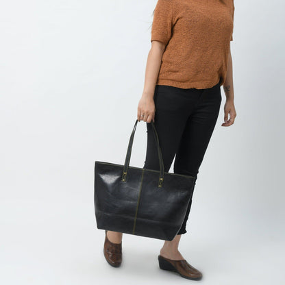 The Kim Tote Bag- Black Classy Leather Bags