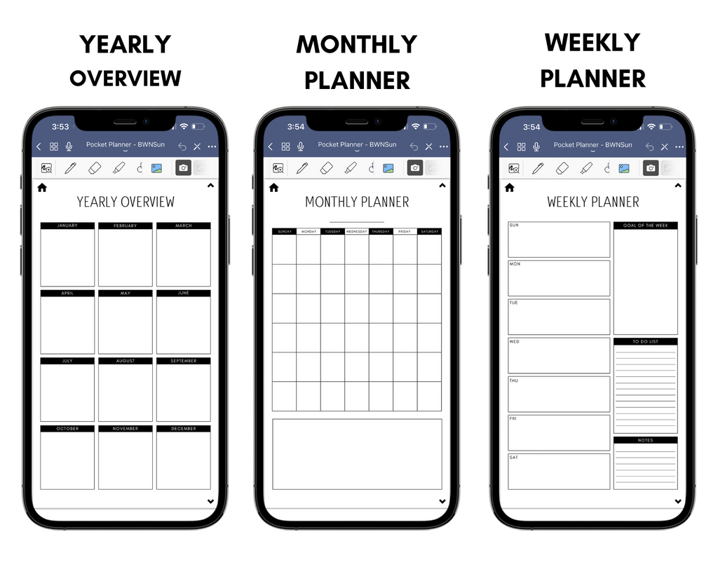 Digital Phone Planner Neutral Jessica Autumn