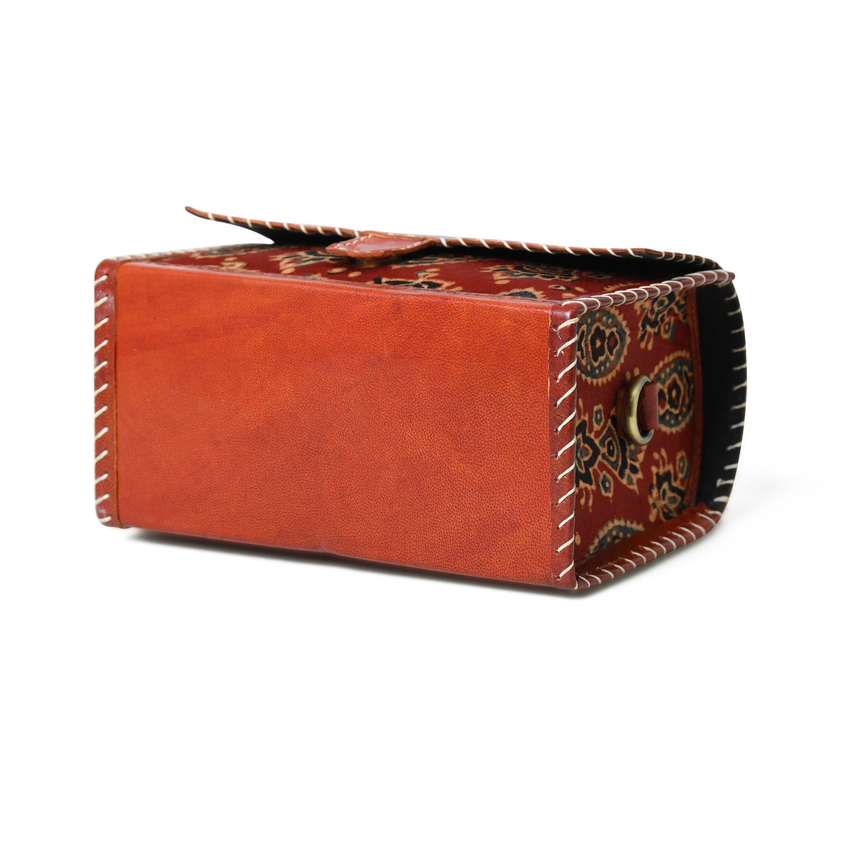 Maroon Mystique Ajrakh Satchel Purse Classy Leather Bags