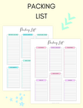 Packing List Jessica Autumn