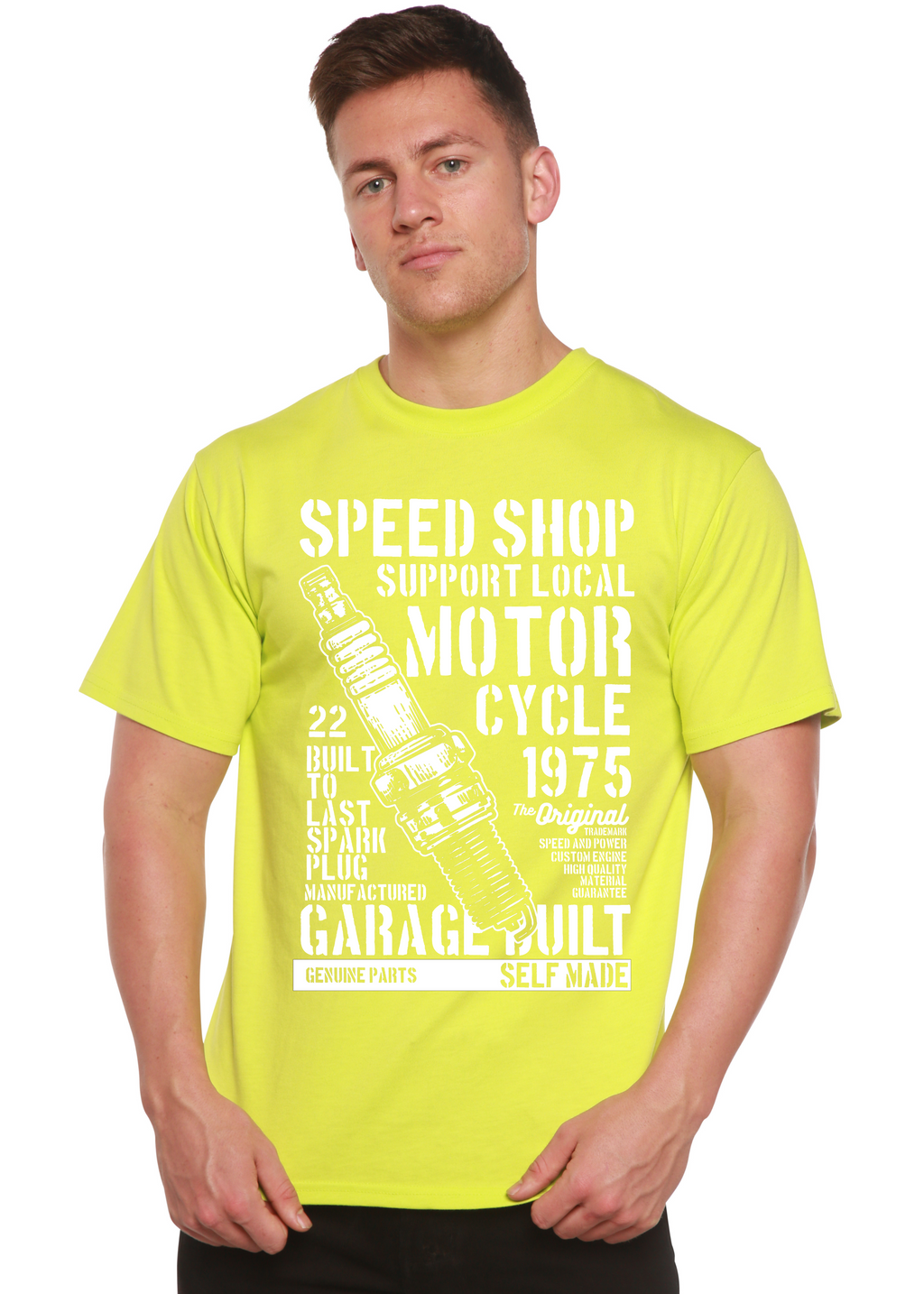 Spark Plug Spun Bamboo® Men's Bamboo Viscose/Organic Cotton Short Sleeve Graphic T-Shirt Spun Bamboo