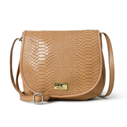 The Croco Satchel- Beige Classy Leather Bags