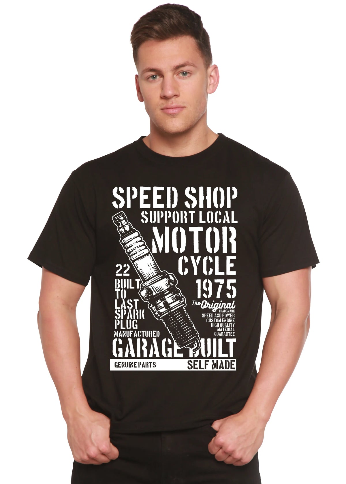 Spark Plug Spun Bamboo® Men's Bamboo Viscose/Organic Cotton Short Sleeve Graphic T-Shirt Spun Bamboo