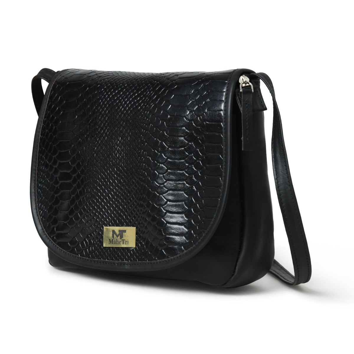 The Croco Satchel- Black Classy Leather Bags