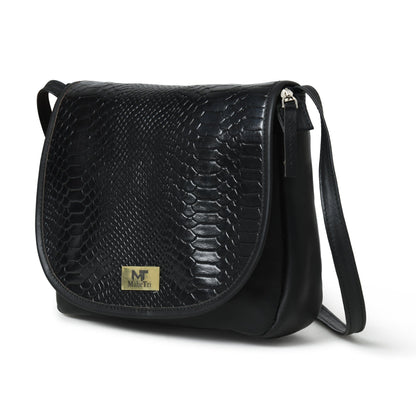 The Croco Satchel- Black Classy Leather Bags