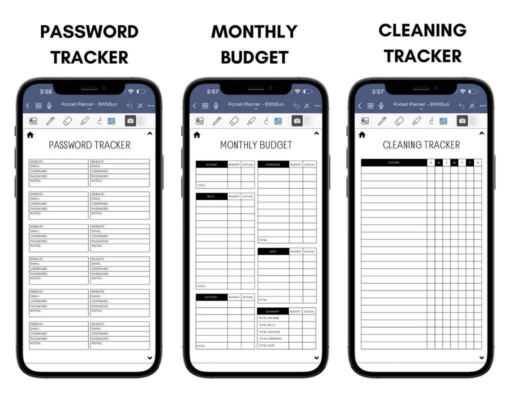 Digital Phone Planner Neutral Jessica Autumn