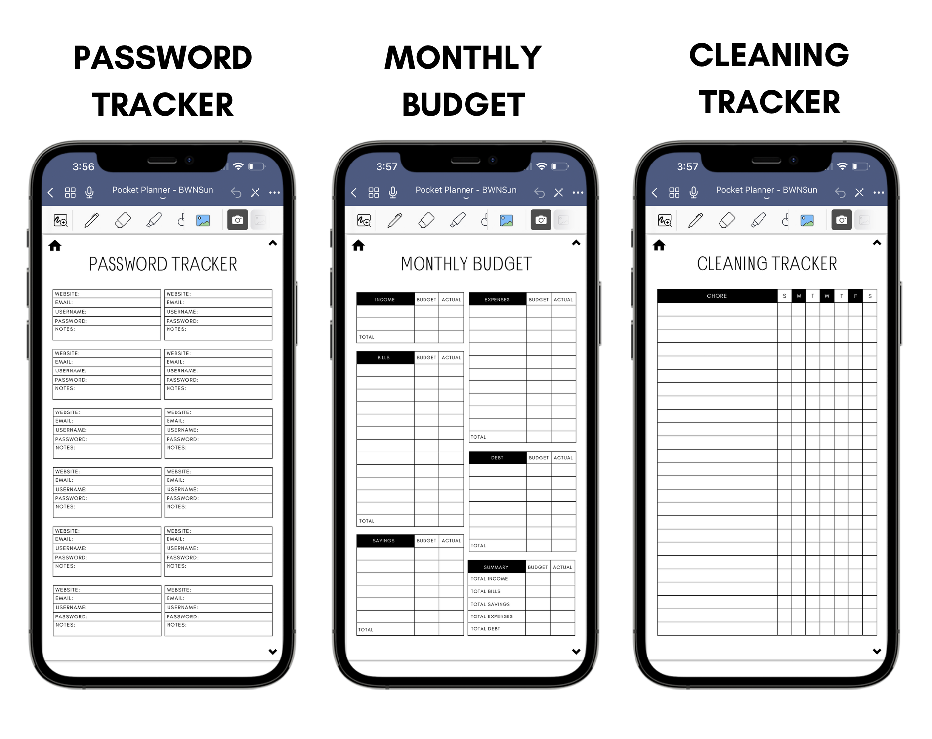 Digital Phone Planner Neutral Jessica Autumn